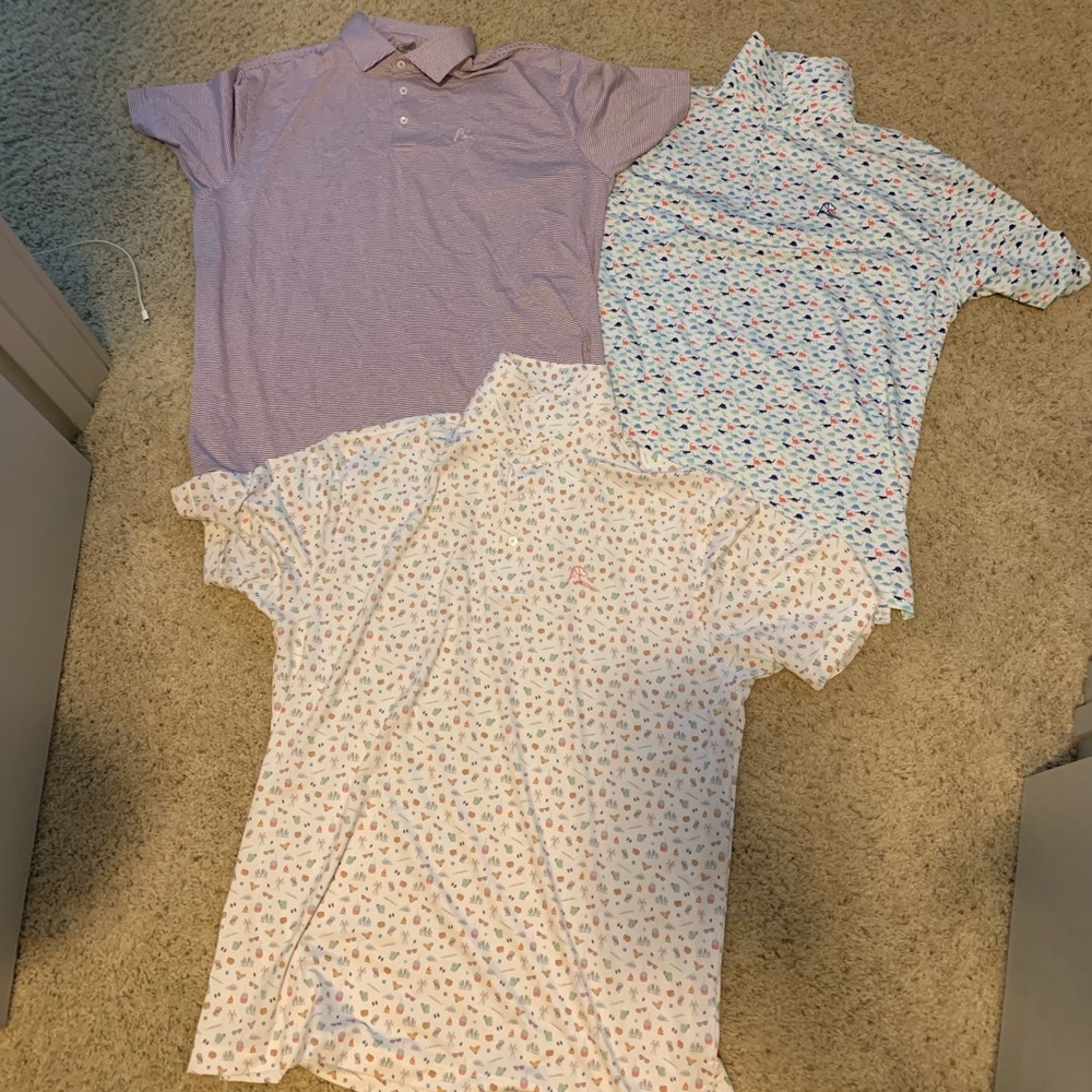 NWOT MENS RHOBACK POLO BUNDLE SIZE L